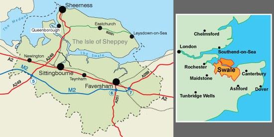 Isle Of Sheppey Map Maps Of Kent - Where To Visit, Places To Go | Visit Swale - Visit Swale